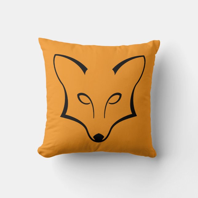 Fox Logo Throw Pillow (Front)
