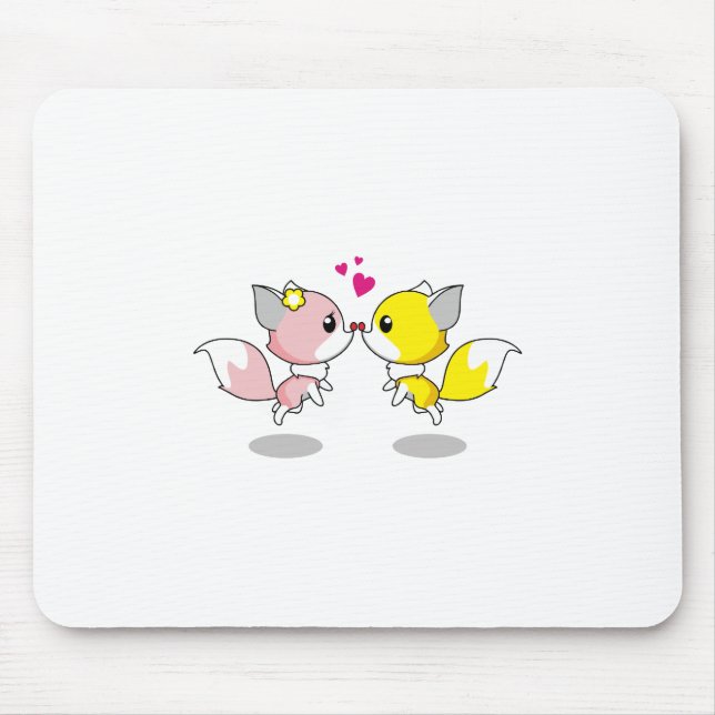 Fox Love Mouse Pad (Front)