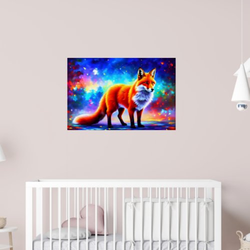  Fox lovely decor colorful redhead animal art