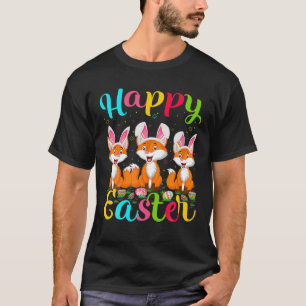 Fox Lover Funny Easter Egg Bunny Fox Happy Easter T-Shirt