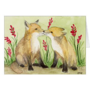 Fox Lovers Anniversary Cards