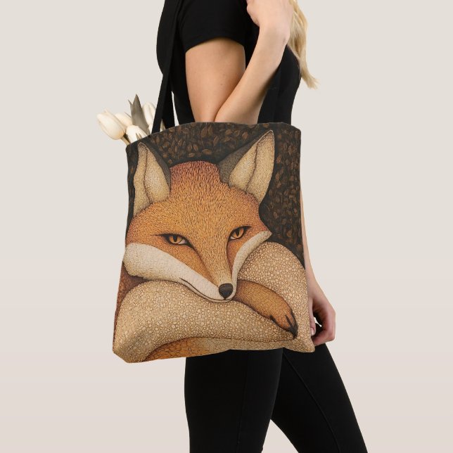 Fox Lovers  Tote Bag (Close Up)