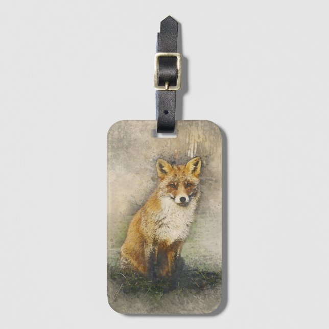 Fox Luggage Tag (Front Vertical)
