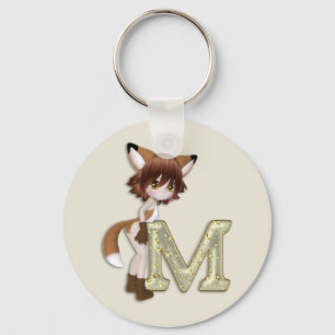 Fox M Keychain