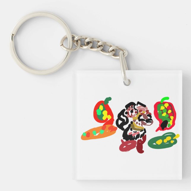 Fox mark autumn  keychain (Front)