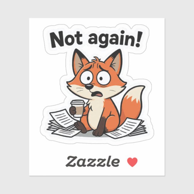 Fox Meme Cartoon Funny Sticker (Sheet)