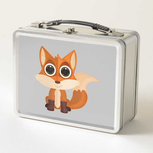 Fox   metal lunch box (Front)