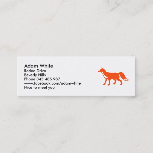 Customizable Fox Business Card Template
