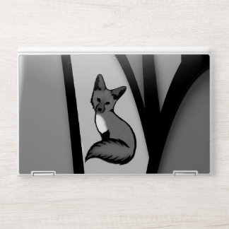 Fox Modern Art Design in Silver HP Laptop Skin