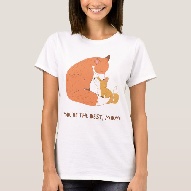 "Fox Mom & Cub – Wild Tenderness Art" T-Shirt (Front)