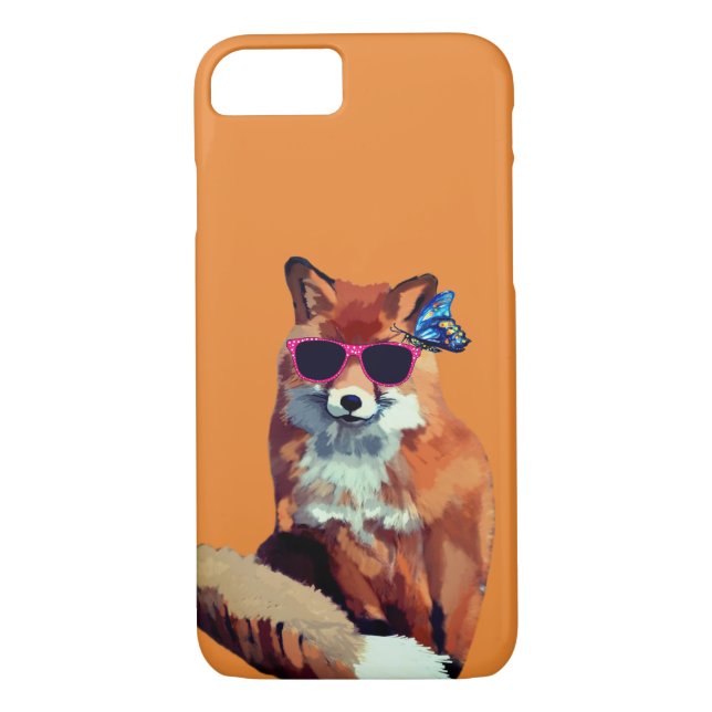 Fox Mood Apple iPhone 8/7, Barely There Case-Mate iPhone Case (Back)