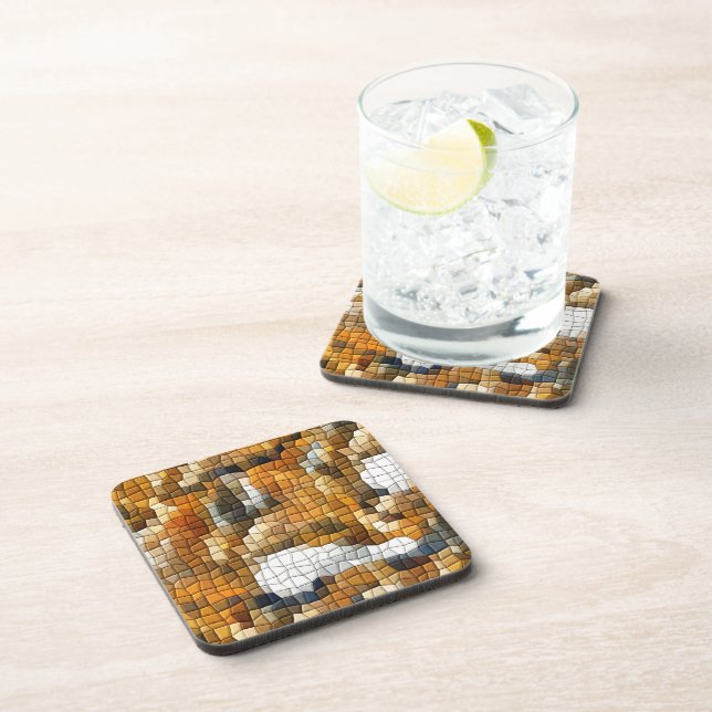 FOX MOSAIC BEVERAGE COASTER (Right Side)