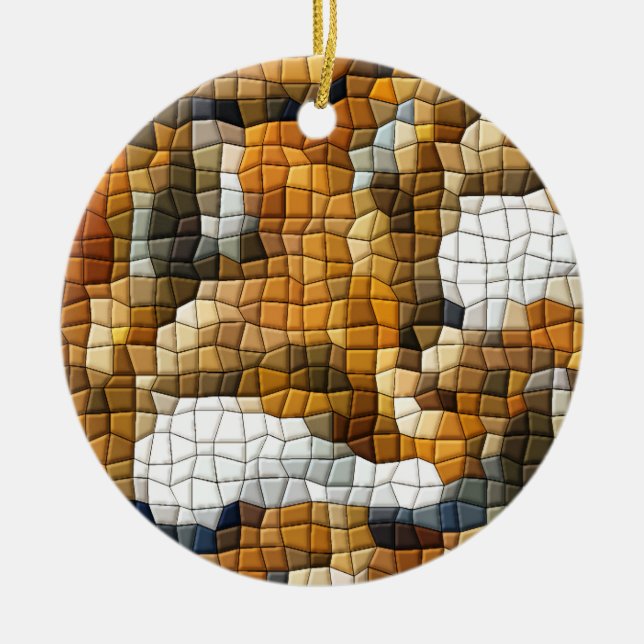 FOX MOSAIC CERAMIC ORNAMENT (Front)