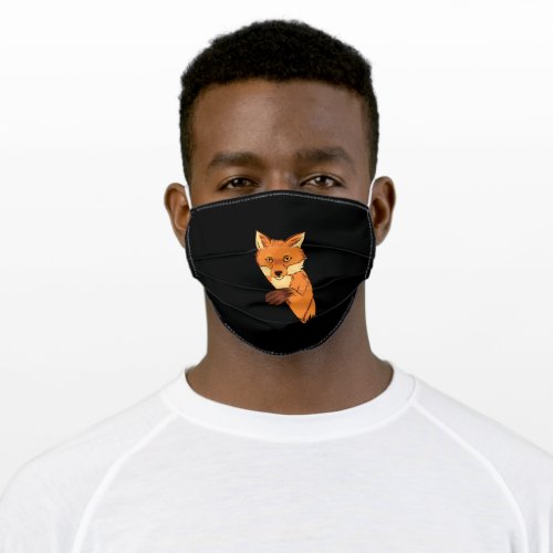 Fox Motif Adult Cloth Face Mask