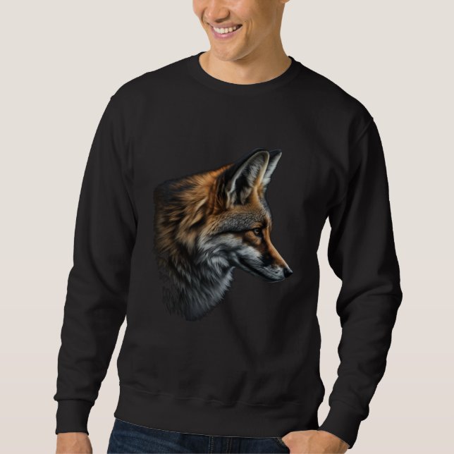 Fox motif animal  animal print fox  1 sweatshirt (Front)