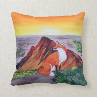 Fox Muse Throw Pillow