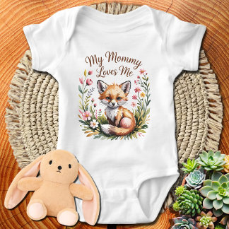 Fox My Mommy Loves Me Baby Bodysuit
