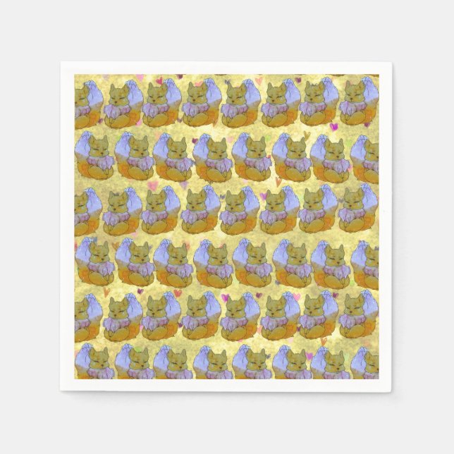 Fox named Dice Napkins (Front)