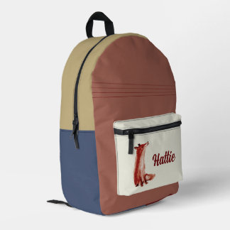 Fox Natural Colorful Printed Backpack
