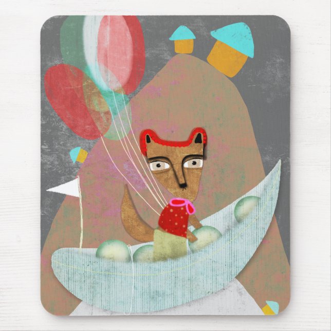 Fox Navigator Balloons Pea pod Mouse Pad (Front)