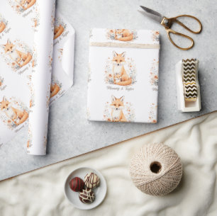 Fox New baby Holiday Wrapping Paper