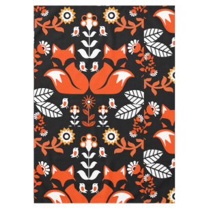 Fox Nordic Scandinavian Folk Art Tablecloth