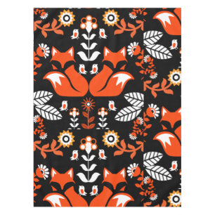 Fox Nordic Scandinavian Folk Art Tablecloth