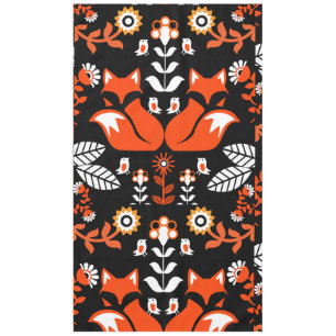 Fox Nordic Scandinavian Folk Art Tablecloth