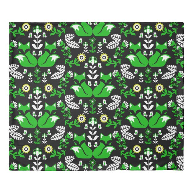 Fox Nordic Scandinavian Folk Art     Tablecloth Duvet Cover (Front)