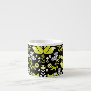 Fox Nordic Scandinavian Folk Art Tablecloth Espresso Cup
