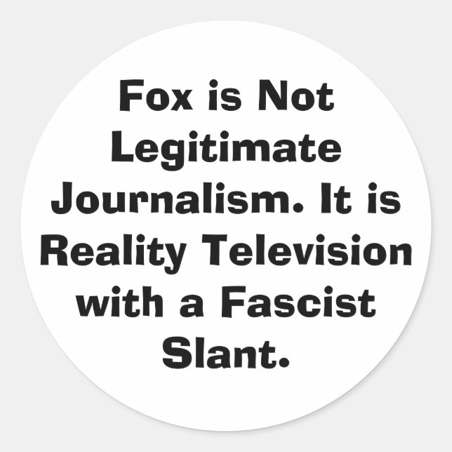 Fox Not Legit Jeff Hankamer Artjunkhaus Peace Love Classic Round Sticker (Front)