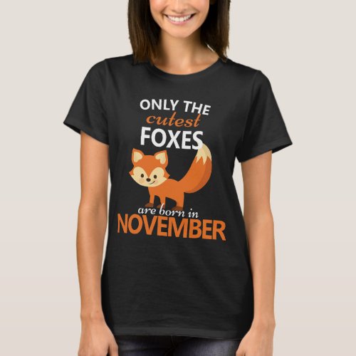 Fox November Birthday 2Fox Birthday Party Outfit T_Shirt