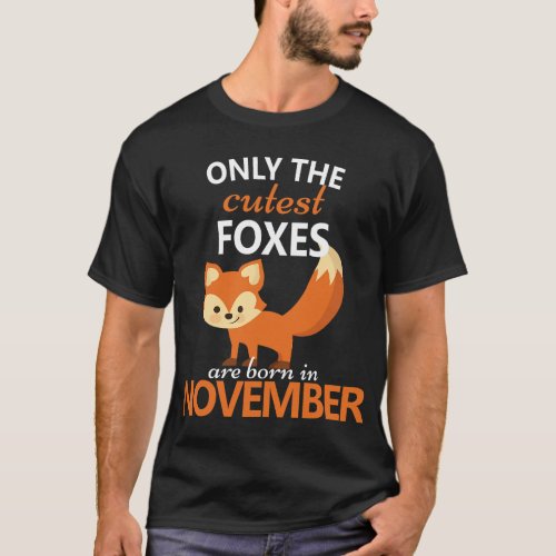 Fox November Birthday 2Fox Birthday Party Outfit T_Shirt