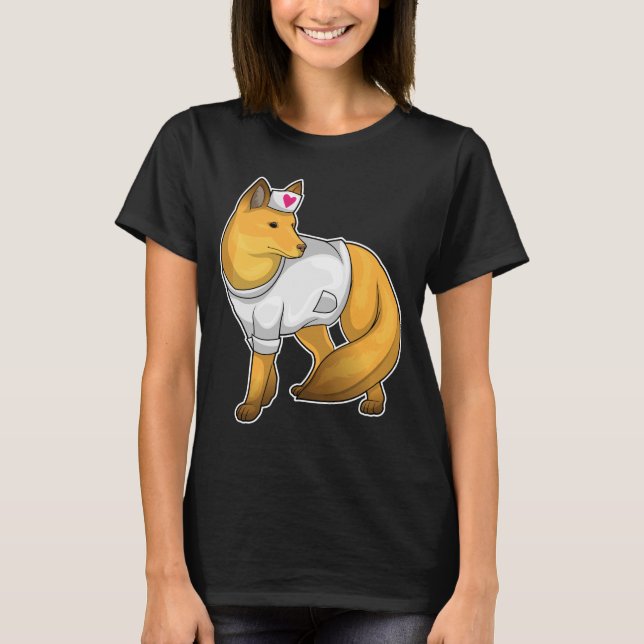 Fox Nurse Heart T-Shirt (Front)