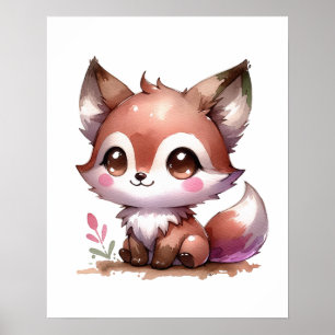 Fox Nursery Art Poster
