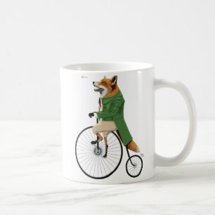 Fox on bike coffee mug