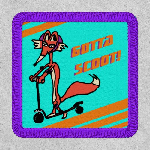 Fox on Scooter Gotta Scoot Patch