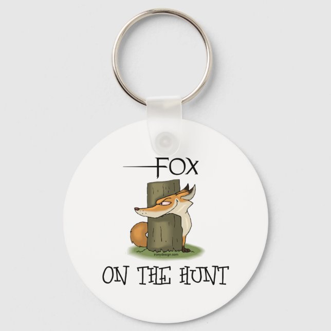 Fox on The Hunt Keychain (Front)