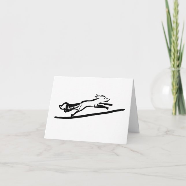 Fox on the Move Greeting Card (Front)