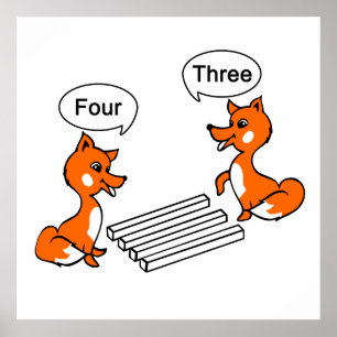 Fox Optical illusion Trick Poster