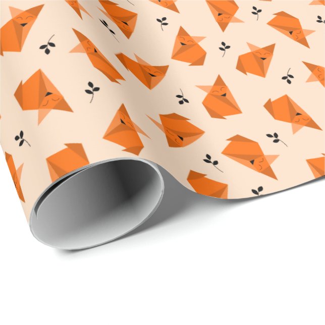 Fox Origami Wrapping Paper (Roll Corner)