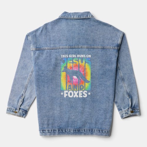 Fox Outfit for Foxes Lovers Apparel Women Girls_2  Denim Jacket