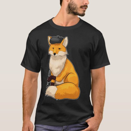 Fox Painter Paint brush Painting T_Shirt