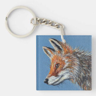 Fox Painting Keychain