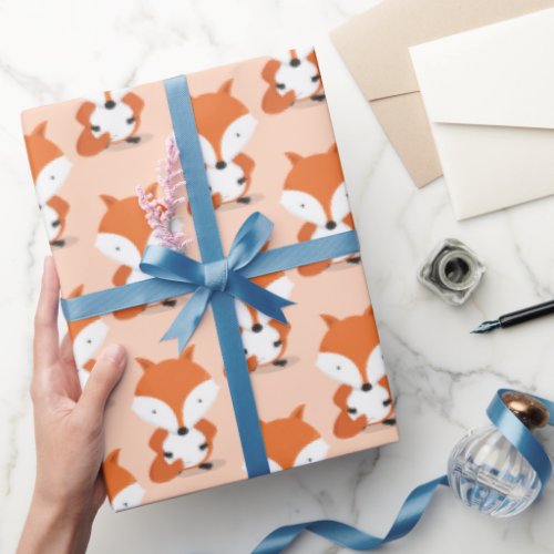 Fox Pattern Animal Wrapping Paper