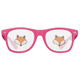 Fox pattern retro sunglasses