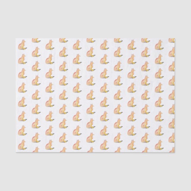 Fox Pattern Wrapping Papper Tissue Tissue Paper (Front)