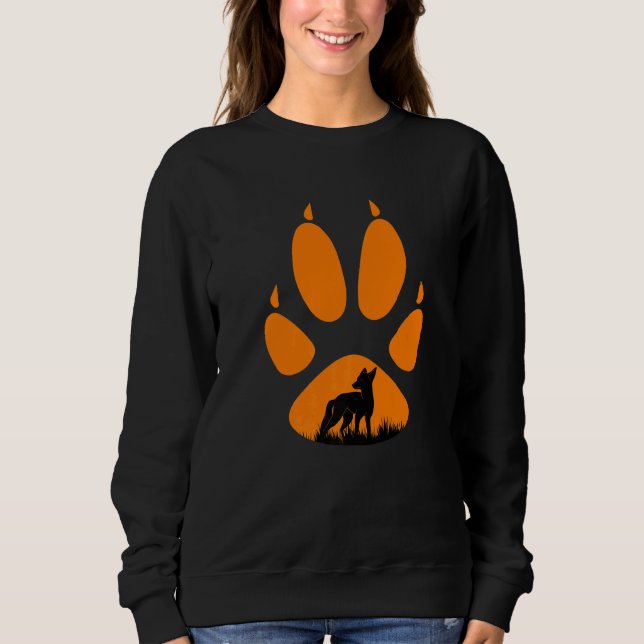 Fox paw fox hunting hunt hunter  2 sweatshirt (Front)