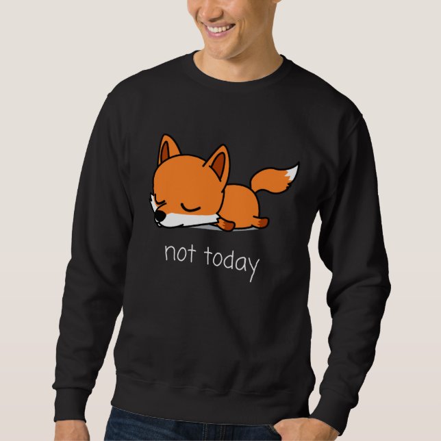 Fox Pencil Nicht heute Not Today Saying Sweatshirt (Front)