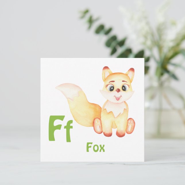 Fox personalize ABC: Letter F - Add Your Name (Standing Front)